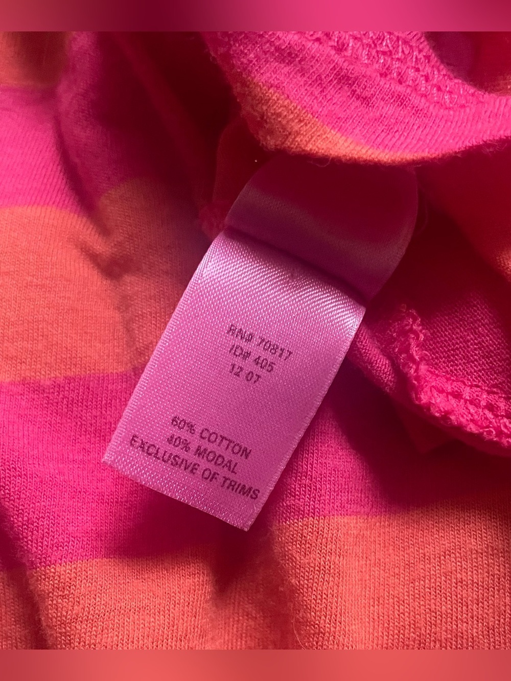 PINK Y2K Babydoll Racerback Button Tank Dress in Pink & Orange Stripes, Small - Picture 7 of 8